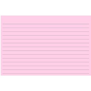 colonial cards: 100 color cardstock 4" x 6" index cards, pink, lined landscape format