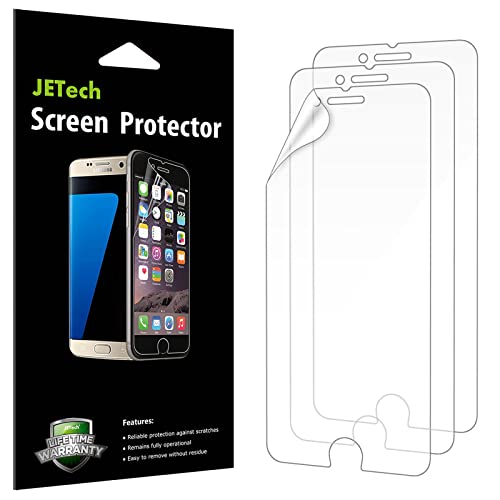 JETech Screen Protector for iPhone SE 2022/2020, iPhone 8 and iPhone 7, PET Film, HD Clear, 3-Pack