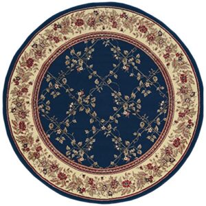 Radici USA Como Area Rug, 5'3 Round, Navy