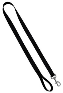 dog leash - colored heavy duty pet leashes, made in the usa - 1 inch x 4 feet, black