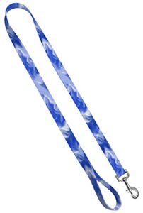moose pet wear deluxe dog leash - patterned heavy duty pet leashes, made in the usa - 1 inch x 6 feet, blue smoke