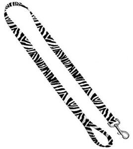 moose pet wear deluxe dog leash - patterned heavy duty pet leashes, made in the usa – 3/4 inch x 6 feet, zebra