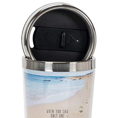 Dicksons Footprints in the Sand Poem 16 Oz. Stainless Steel Insulated Travel Mug with Lid