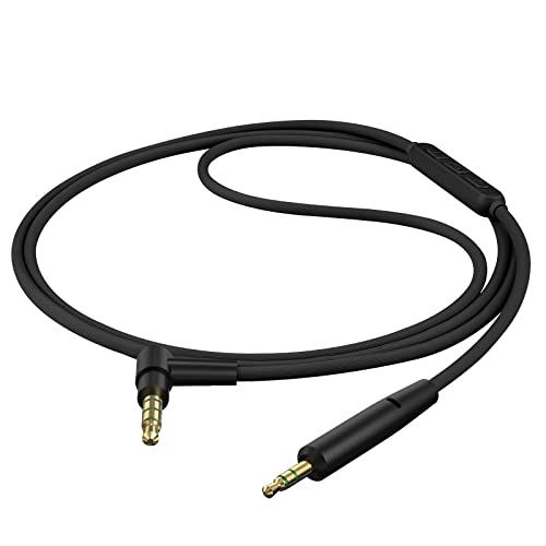 GEEKRIA Audio Cable with Mic Compatible with Bose QuietComfort SE, QC 45, QC 35 Series II, QC 35, QC 25 Cable, 2.5mm Replacement Stereo Cord with Inline Microphone (4 ft / 1.2 m)