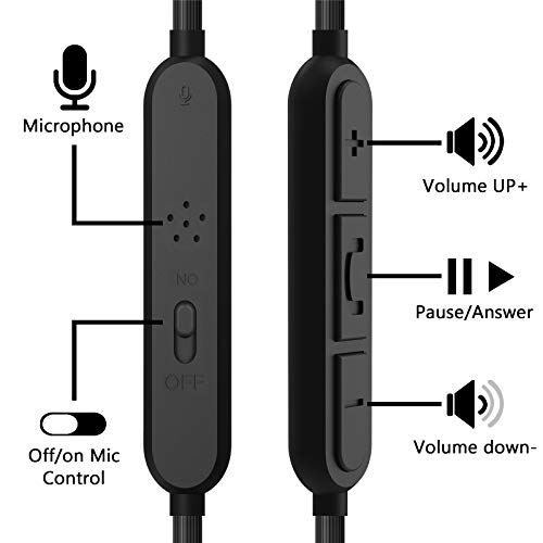 GEEKRIA Audio Cable with Mic Compatible with Bose QuietComfort SE, QC 45, QC 35 Series II, QC 35, QC 25 Cable, 2.5mm Replacement Stereo Cord with Inline Microphone (4 ft / 1.2 m)