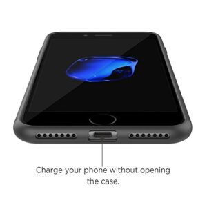 EasyAcc Slim Case for iPhone 8 Plus/iPhone 7 Plus, [Support Wireless Charging] Black TPU Phone Case Matte Finish Profile Phone Cover Compatible with iPhone 8 Plus/iPhone 7 Plus