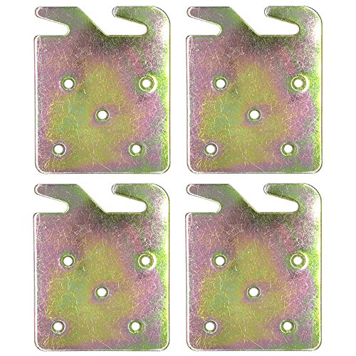 Richohome Wood Bed Rail Hook Plates - Pack of 4