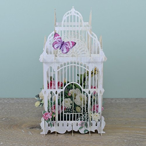 Paper d'Art Flower Cage 3D Pop Up Greeting Card