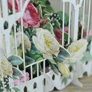 Paper d'Art Flower Cage 3D Pop Up Greeting Card