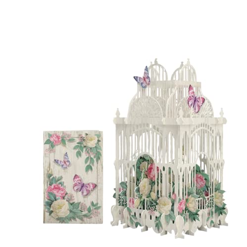 Paper d'Art Flower Cage 3D Pop Up Greeting Card