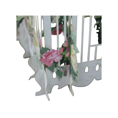 Paper d'Art Flower Cage 3D Pop Up Greeting Card