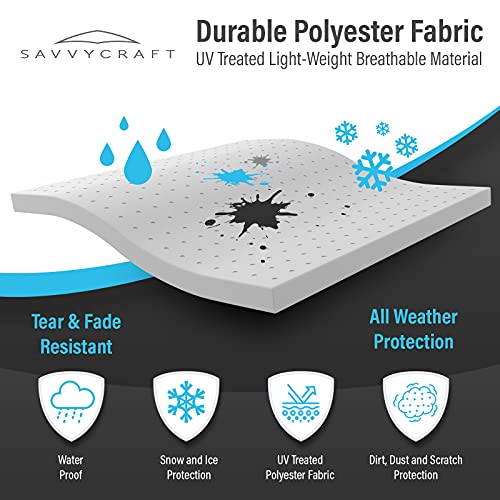 SavvyCraft Premium Travel Trailer RV Cover, Waterproof Tear-Resistant Windproof Camper Cover with Access Panels Fits 20'-22'