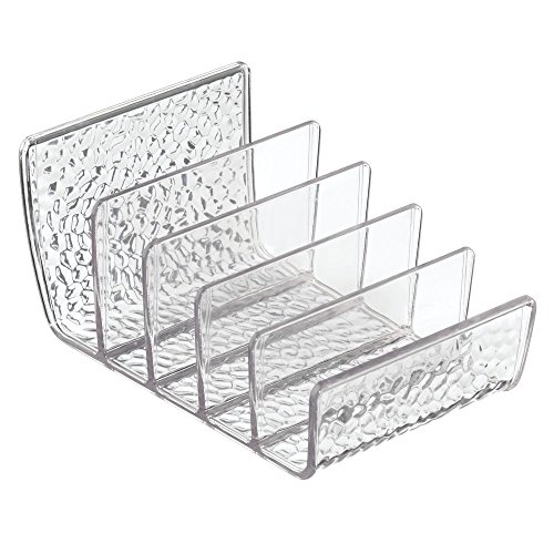 iDesign Rain Vertical Textured Plastic Palette Organizer for Storage of Cosmetics, Makeup, and Accessories on Vanity, Countertop, or Cabinet, 9.25" x 3.86" x 3.20"