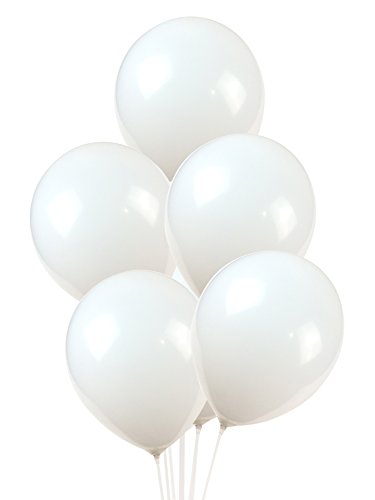 White Balloons,100-pcs,12-Inch Latex Balloons