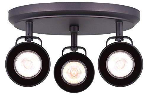 CANARM ICW622A03ORB10 LTD Polo 3 Light Ceiling/Wall, Oil Rubbed Bronze with Adjustable Heads