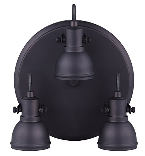 CANARM ICW622A03ORB10 LTD Polo 3 Light Ceiling/Wall, Oil Rubbed Bronze with Adjustable Heads