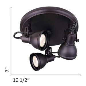 CANARM ICW622A03ORB10 LTD Polo 3 Light Ceiling/Wall, Oil Rubbed Bronze with Adjustable Heads