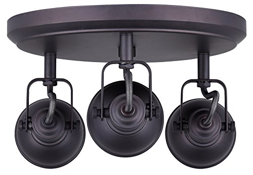 CANARM ICW622A03ORB10 LTD Polo 3 Light Ceiling/Wall, Oil Rubbed Bronze with Adjustable Heads