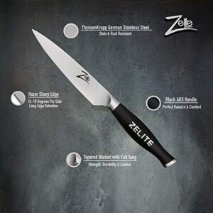 Zelite Infinity Utility Knife Kitchen, 5 Inch Kitchen Knife, Chef's Knives, Chopping Knife, Kitchen Utility Knife, Vegetable Knife - German High Carbon Stainless Steel - Razor Sharp Kitchen Knife