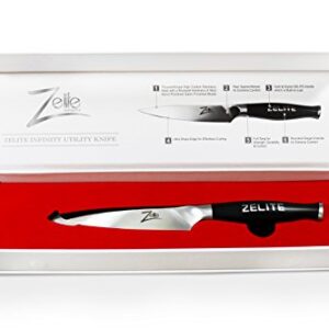 Zelite Infinity Utility Knife Kitchen, 5 Inch Kitchen Knife, Chef's Knives, Chopping Knife, Kitchen Utility Knife, Vegetable Knife - German High Carbon Stainless Steel - Razor Sharp Kitchen Knife