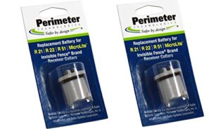 perimeter technologies invisible fence collar battery - brand compatible - includes eoutletdeals pet towel (2 pack)