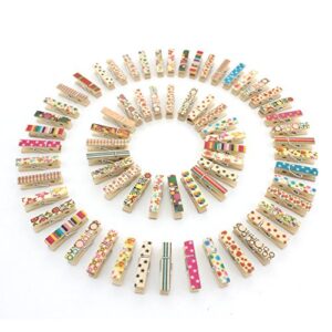 z zicome mini wooden clothespins photo paper peg craft clips, 100 pack