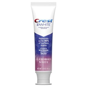 Crest Toothpaste 3D Glamorous White, Mint, (Packaging May Vary) 3.8 Oz, Pack of 4