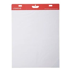 Universal UNV-35603 25 in. x 30 in. Unruled Self-Stick Easel Pad - White (30 Sheets, 2/Carton)