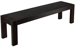 cortesi home pablo bench in solid wood, brown