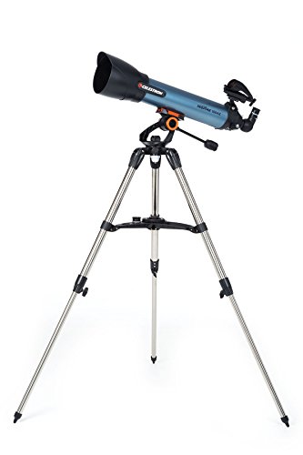 Celestron Inspire 100AZ Refractor Smartphone Adapter Built-In Refracting Telescope, Blue (22403)