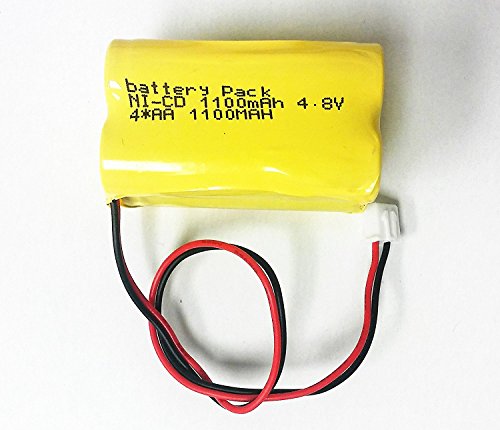 Emergency Exit Sign Battery Light Fixture Battery AA NiCAD 4.8v 1100mAh - Compatible with BAA48R Emerlight Daybright BL93NC487 at-Lite BL93NC484 4-TD-800AA-HP by Shira TM