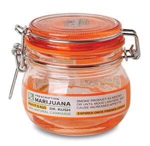 keep your herbs fresh!!!!-- super heavy duty 16 oz glass stash jar with air tight seal- large (prescription)