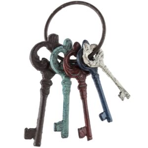 colorful cast iron key ring