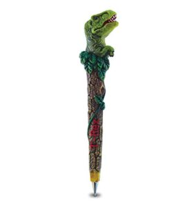 planet pens tyrannosaurus rex novelty pen - cute funny pens for kids, teens and adults, fun cool ball point pen for school writing and unique office supplies, dino pen gift for men and women - 6 inch