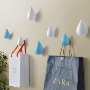 e support simple water drop shaped coat hanger wall mounted decorative hooks hat rack for hanging bathroom dressing room decoration