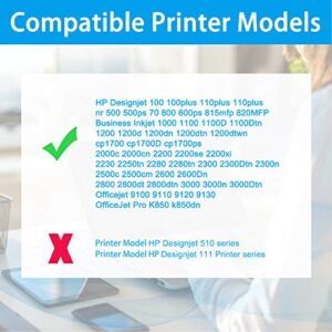 LCL Compatible Ink Cartridge Replacement for HP 10 C4844A 100 100plus 800 800ps 815mfp 820MFP 1000 1100 1100D 1100Dtn 1200 1200d 1200dn 1200dtn 1200dtwn (3-Pack Black)