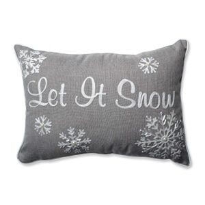pillow perfect let it snow rectangular throw pillow, grey