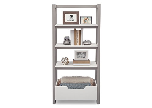 Delta Children Ladder Shelf, White/Grey