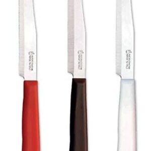 6 kitchen Knifes (Knives) - Italian Stainless Steel Vegetable/Steak/Table Knife Cutlery (Green)