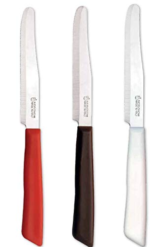 6 kitchen Knifes (Knives) - Italian Stainless Steel Vegetable/Steak/Table Knife Cutlery (Green)