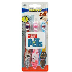 the secret life of pets 3-pack toothbrushes (max,snowball, duke)