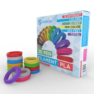 pla filament refills for 3d pen pla 500 linear feet 15 different color