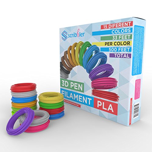 PLA Filament Refills for 3D Pen PLA 500 Linear Feet 15 Different Color