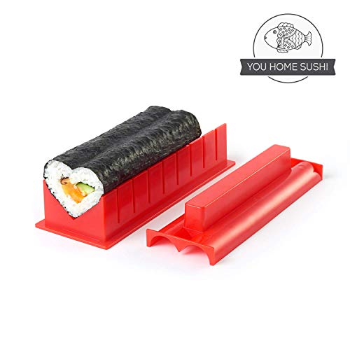 aya Sushi Making Kit, Sushi Maker 2, Online Video Tutorials Complete with Sushi Knife & Bamboo Mat, 12 Piece Sushi Roll Maker Set, Easy and Fun Sushi Kits Professional, Sushi Rolls