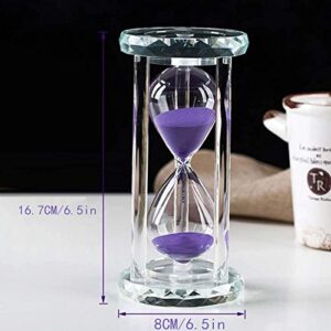 30 Minute Hourglass Timer with Purple Sand and Gift Box