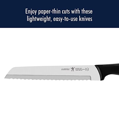 HENCKELS Silvercap Razor-Sharp 8-inch Bread Knife, Cake Knife, German Engineered Informed by 100+ Years of Mastery, Black