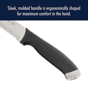 HENCKELS Silvercap Razor-Sharp 8-inch Bread Knife, Cake Knife, German Engineered Informed by 100+ Years of Mastery, Black