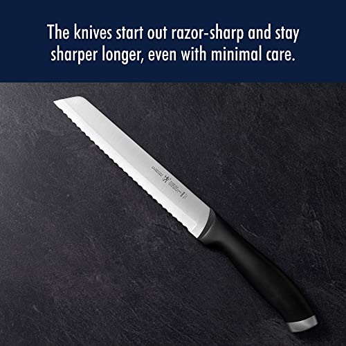HENCKELS Silvercap Razor-Sharp 8-inch Bread Knife, Cake Knife, German Engineered Informed by 100+ Years of Mastery, Black