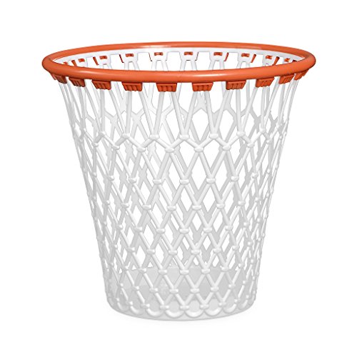 Balvi - Basket Wastebasket Quirky Design for Basketball Fans. Made in Very Strong Plastic. White Colour.