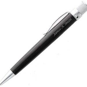 Retro 51 Engraved/Personalized Tornado Collection 'Black' Rollerball Pen with Gift Box - Custom Engraving VRR-1301